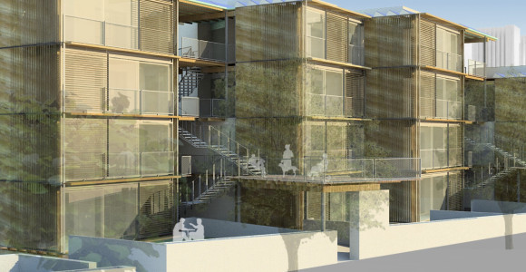 “La casa leggera”- social housing unit, Itri (LT) - Competition