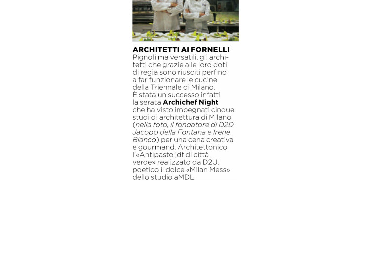 PANORAMA - Archichef Night, Triennale di Milano