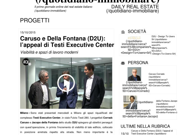 Il Quotidiano Immobiliare - Testi Executive Center