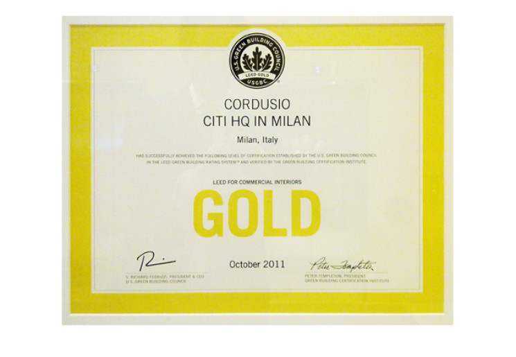 D2U ottiene il Leed Gold per Citi