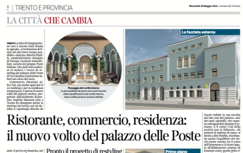 D2U Firma il restyling del Palazzo Poste a Trento
