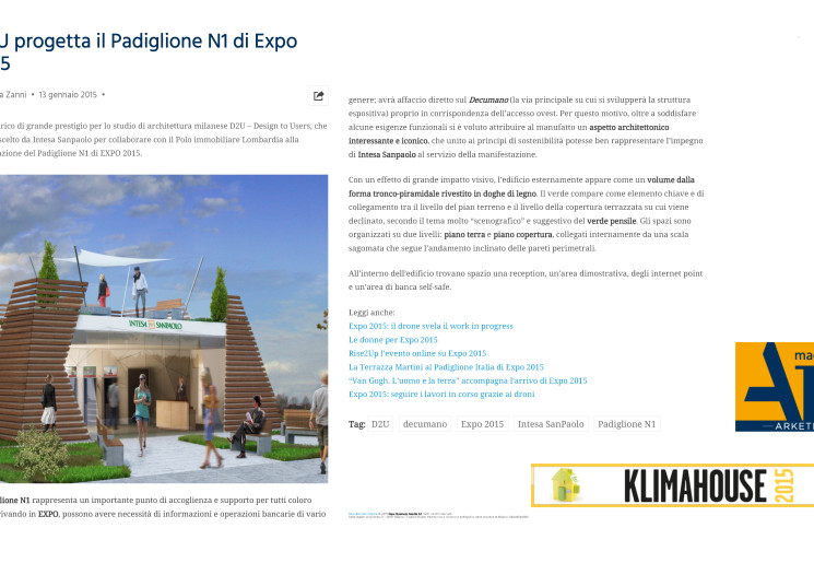 ARKETIPO Magazine - Padiglione N1di EXPO