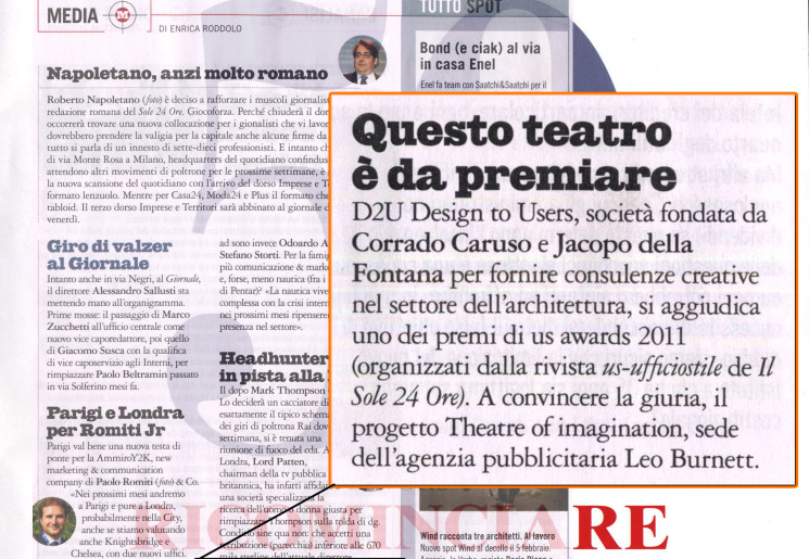 Il Mondo - Questo teatro è da premiare